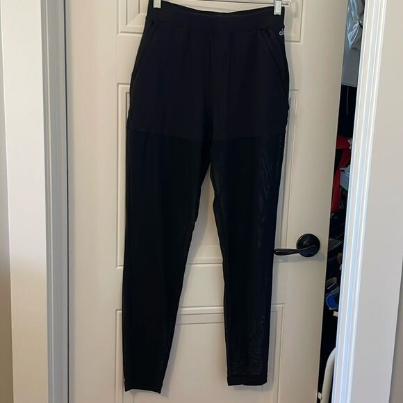 Alo Black Mesh Leggings - Picture 1 of 7